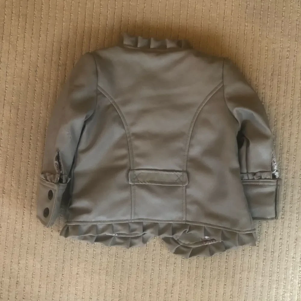 Calvin Klein Jeans Gray Faux Leather Jacket